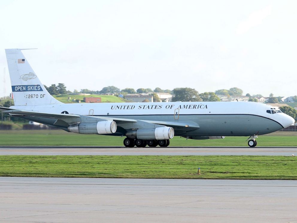 PHOTO: An OC-135 Open Skies aircraft takes off Sept. 14, 2018 from the flight line at Offutt Air Force Base, Neb.