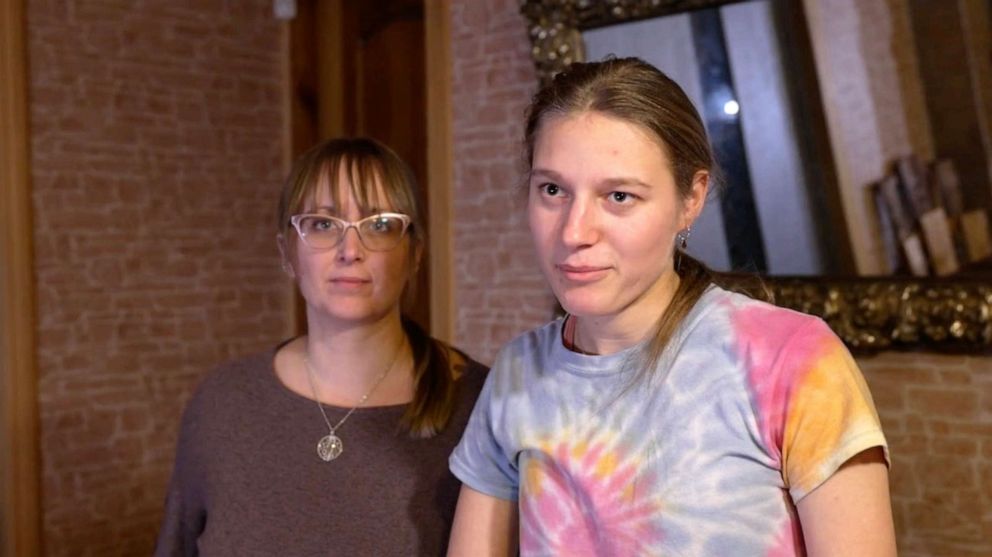 PHOTO: Beth Wight and Yulia, who was adopted from Ukraine, speak with ABC News.
