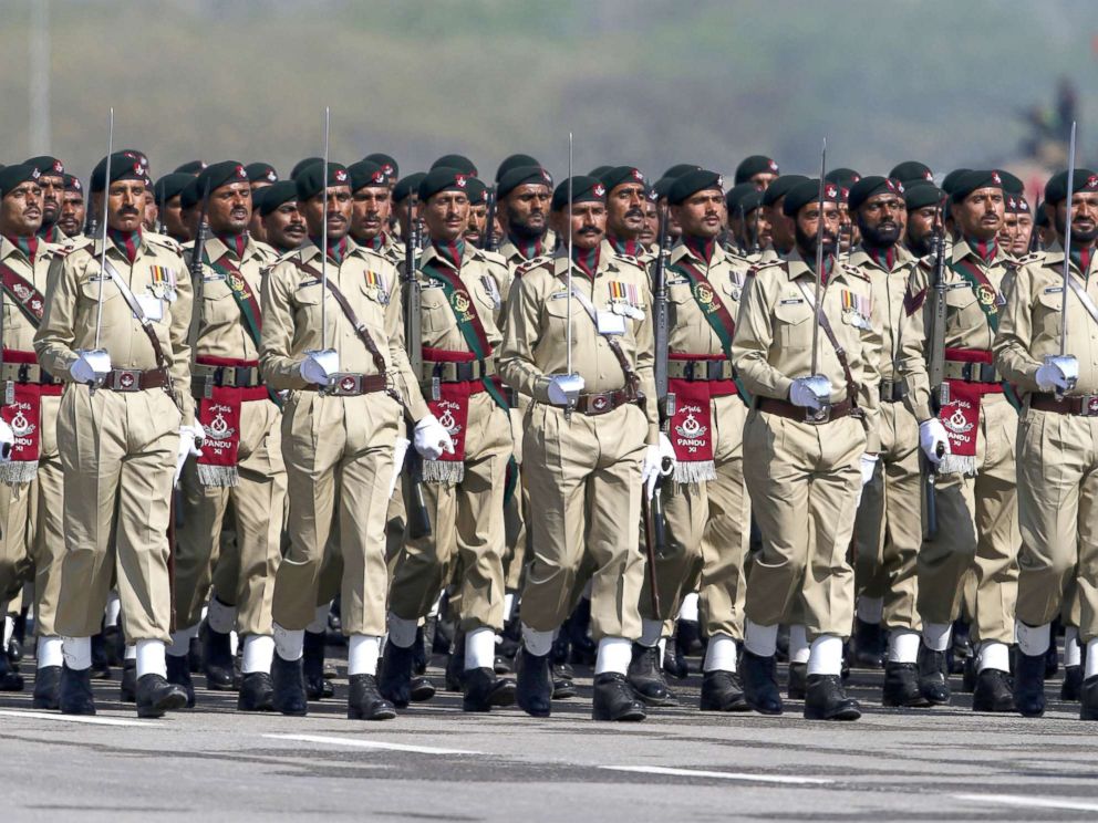 PHOTO: Members of the Pakistani Armed Forces attend a military parade to mark Pakistans National Day in Islamabad, March 23, 2018.