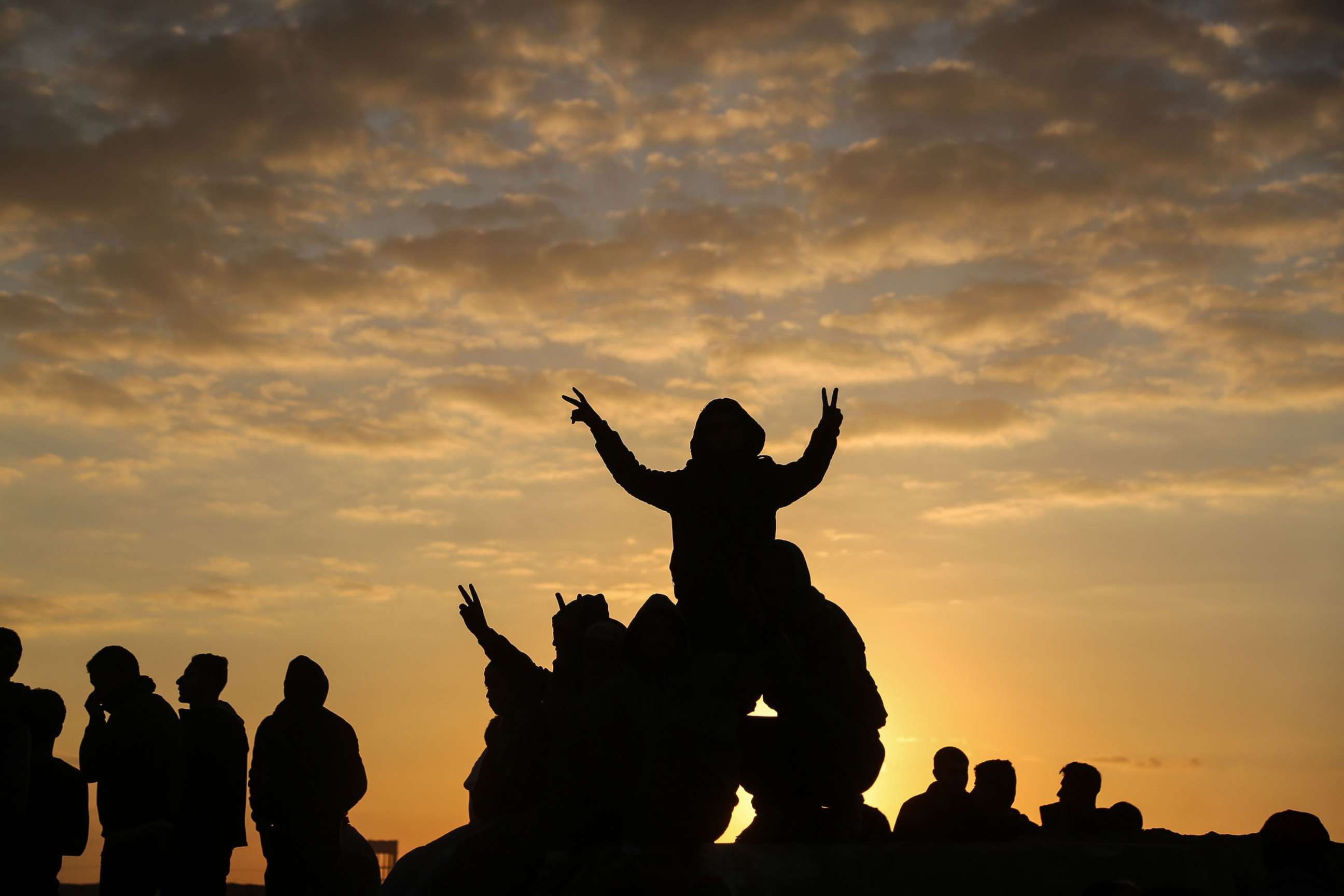 PHOTO: Demonstrations continue over US President Donald Trump's declaration of Jerusalem as Israel's capital in the West Bank, Gaza City, Palestine Dec. 15, 2017.