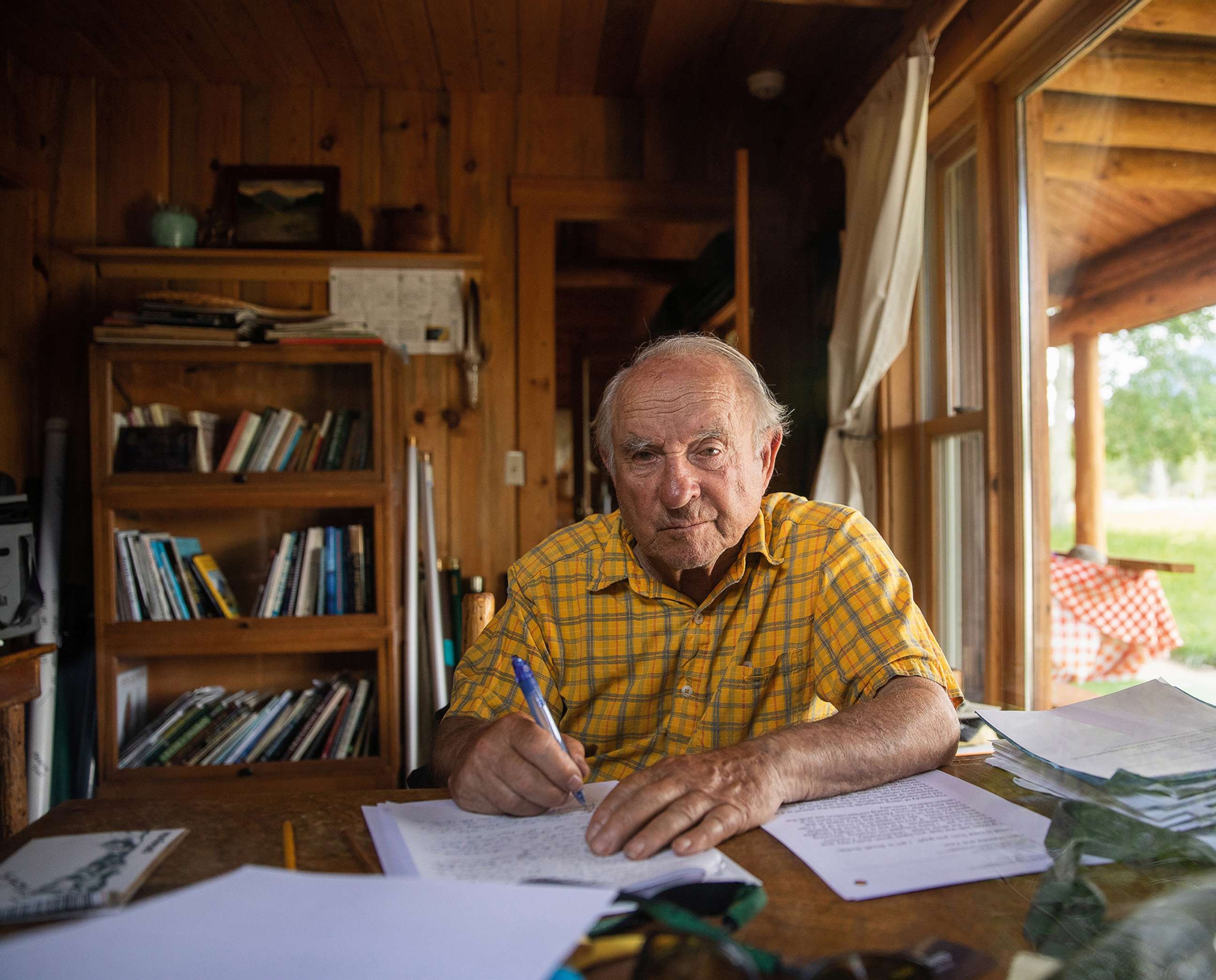 PHOTO: Patagonia founder Yvon Chouinard is shown at home in Wyoming.