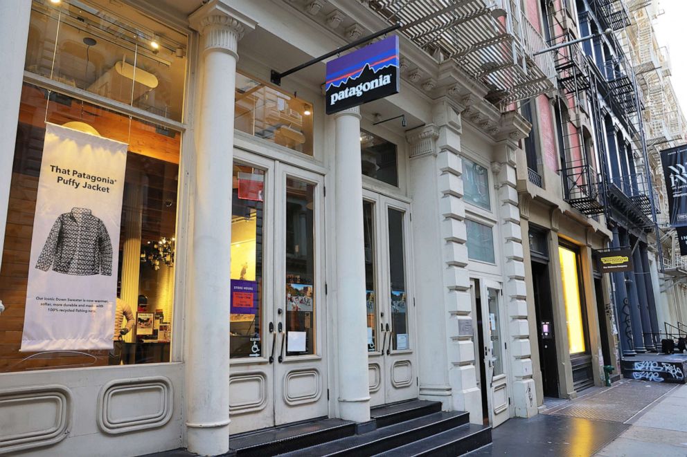 PHOTO: A Patagonia store is seen on Greene Street on Sept. 14, 2022, in New York.