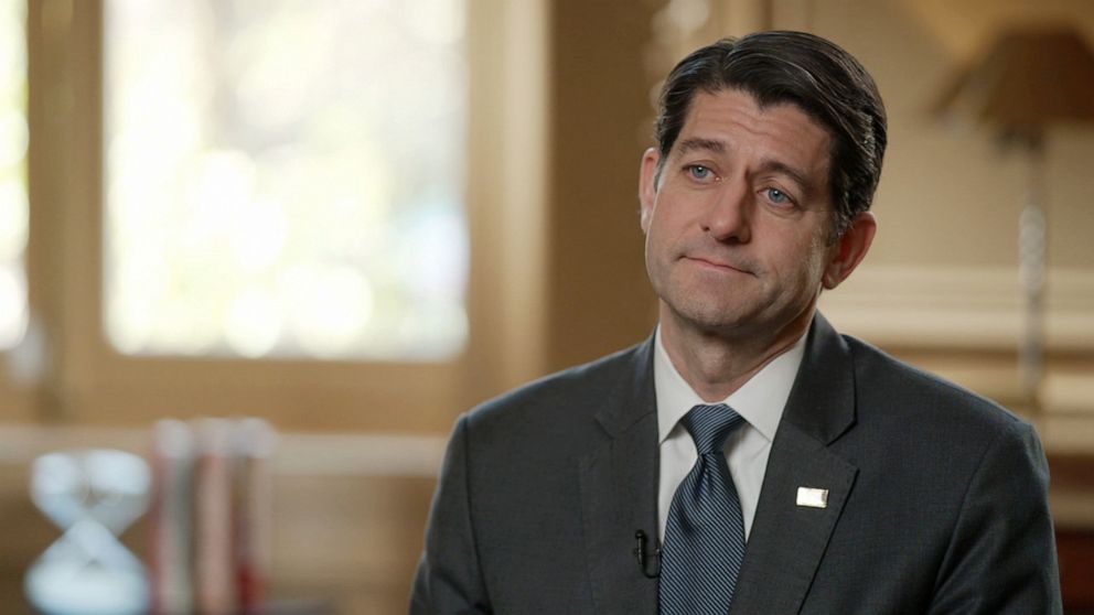 PHOTO: Former Speaker of the House Paul Ryan is interviewed on ABC News "This Week".