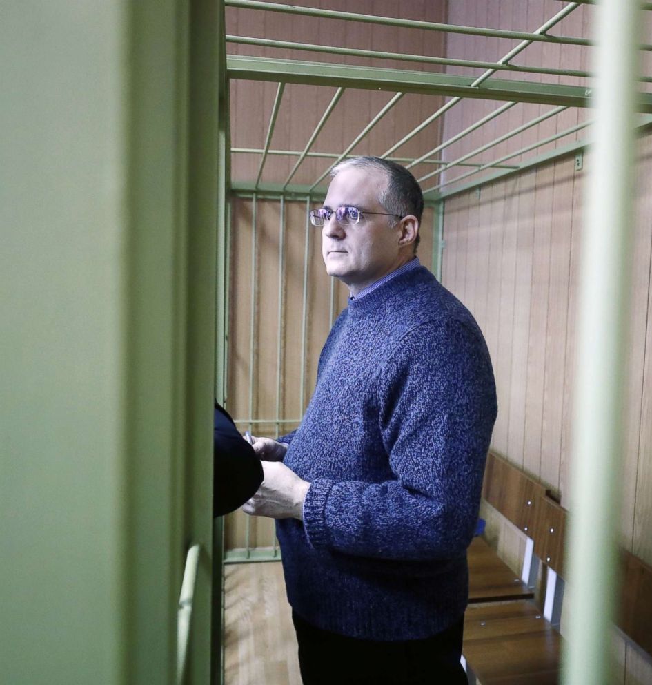PHOTO: Suspected spy Paul Whelan attends a hearing of the extension his arrest at the Lefortovo District Court in Moscow, Feb. 22, 2019
