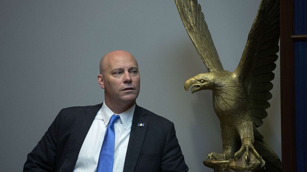 PHOTO: Marc Short, chief of staff to Vice President Mike Pence, attends a meeting at the White House in Washington, March 4, 2020.