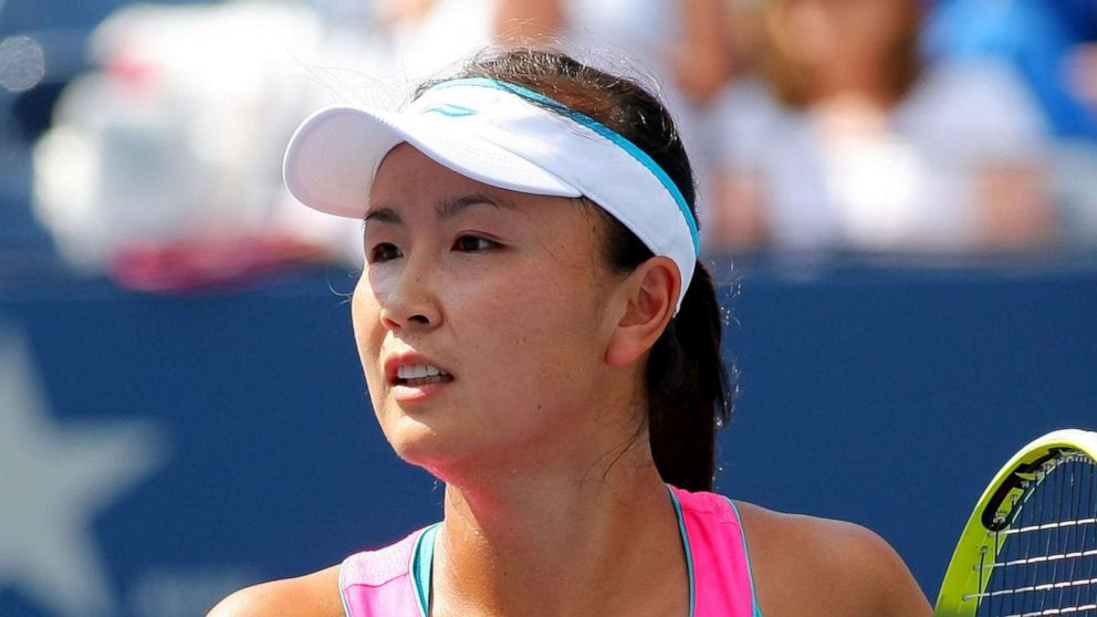 PHOTO: In this 2014 file photo, Chinese tennis star Peng Shuai is shown at the U.S. Open Tennis Championships in New York.