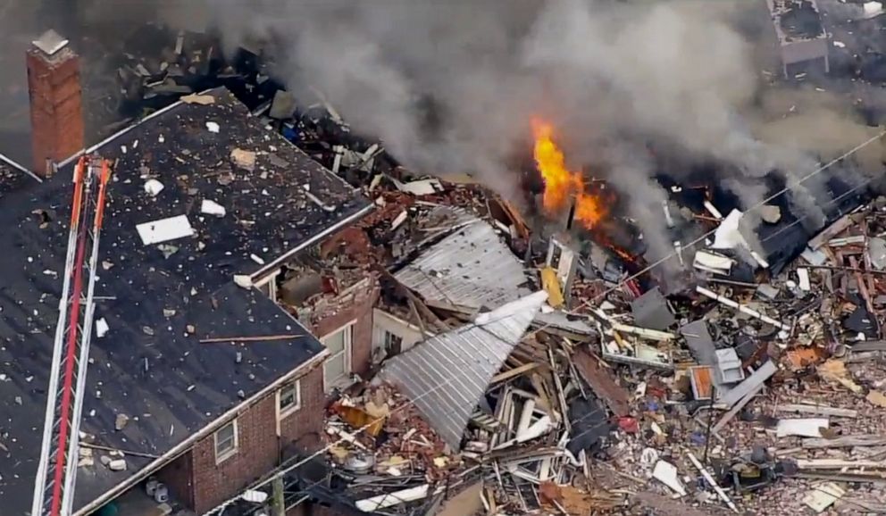 PHOTO: Fire crews respond to the RM Palmer Chocolate factory in West Reading, Pennsylvania, March 24, 2023.