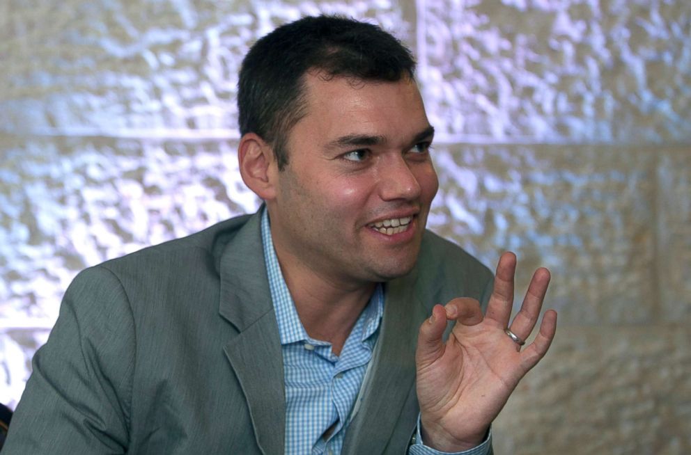 PHOTO: Peter Beinart speaks during an interview with the Associated Press in Jerusalem, June 12, 2012.