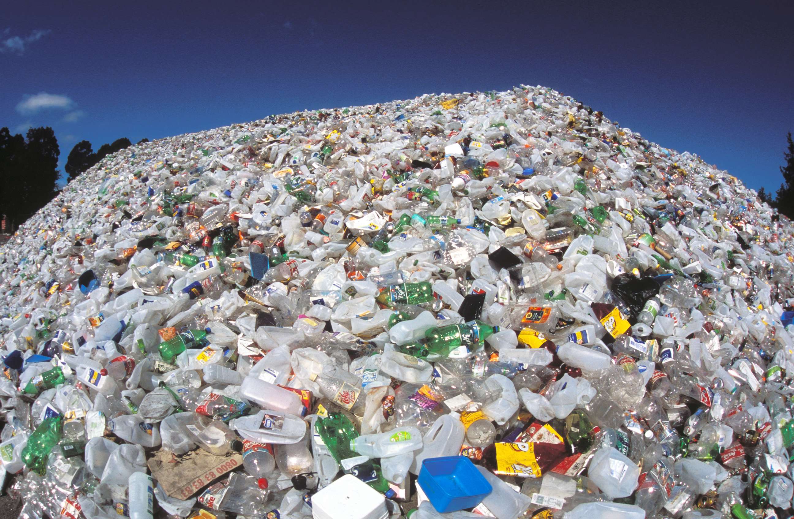 PHOTO: A plastic mountain waiting for recycling, in this undated photo, in Christchurch, New Zealand.