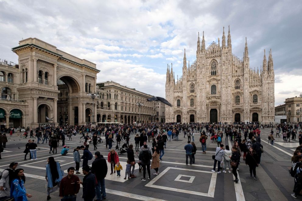 PHOTO: Piazza del Duomo in Milan, dominated by Milan Cathedral, is pictured in Milan, Italy, April 1, 2018.