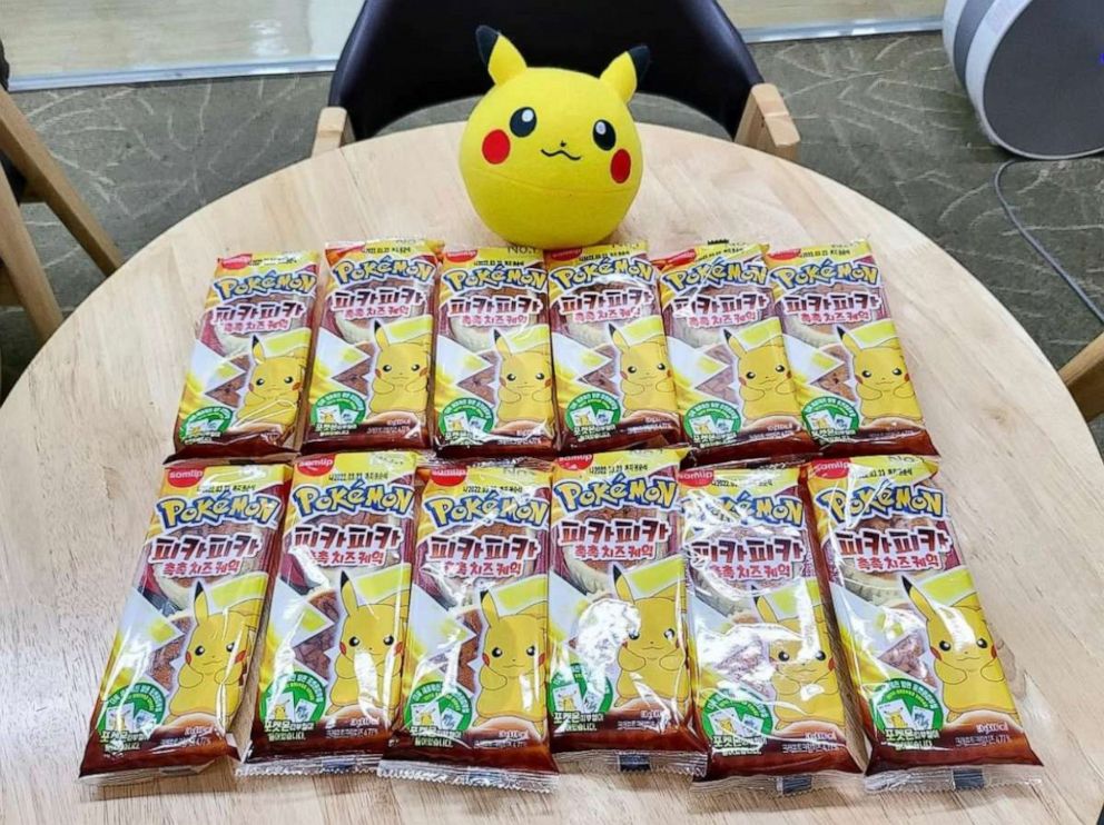 PHOTO: Pokemon bread collection by an individual consumer is displayed in Seoul, South Korea.