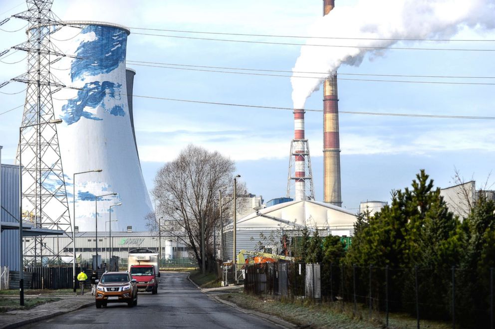 PHOTO: Smoke and steam is seen as PGE Power station which is powered by coal operates in Southern Poland, Dec. 06, 2018.