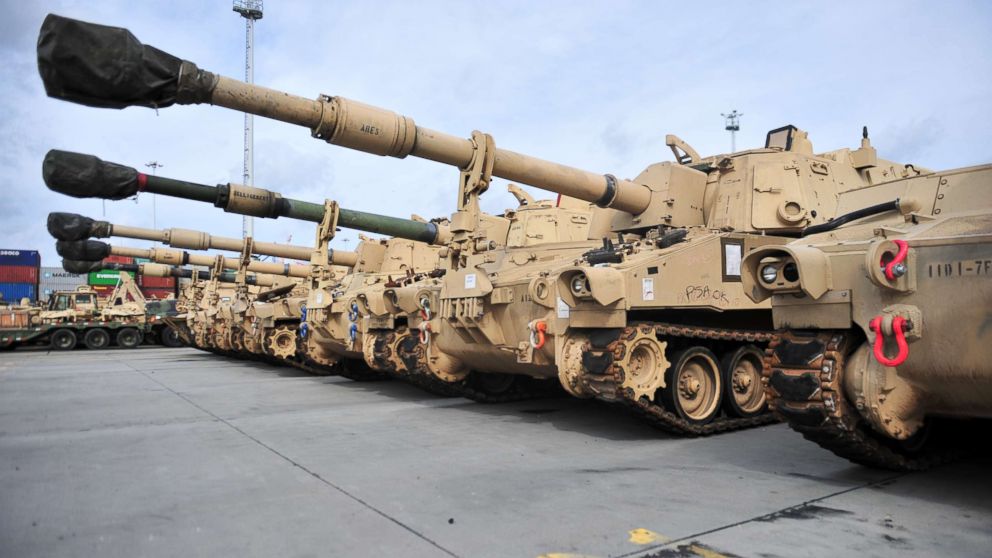 US Army tanks arrive in Poland as Russia begins military drills - ABC News