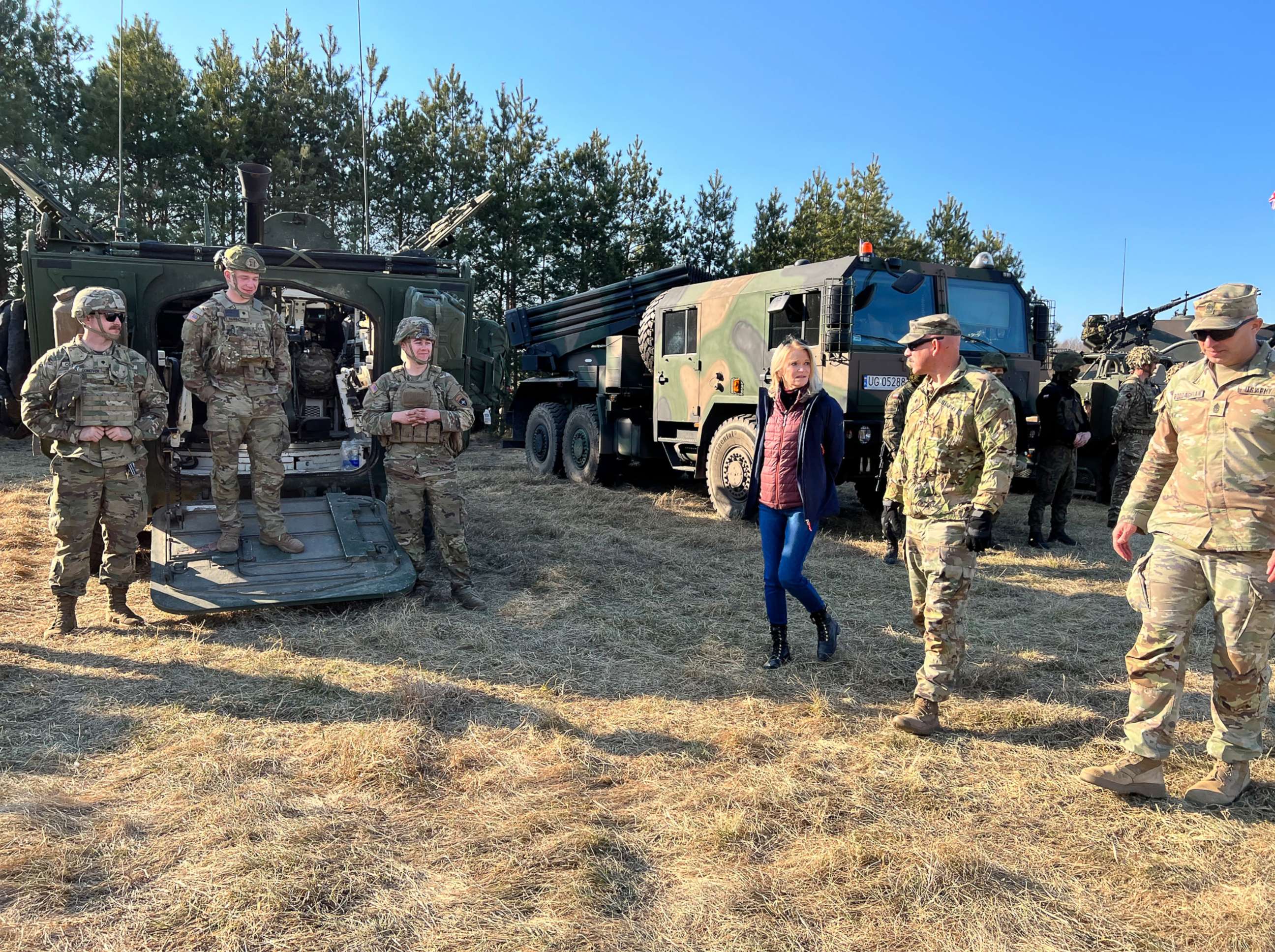 PHOTO: ABC's Martha Raddatz reporting from Poland, one of the countries abutting Russia that has received additional troops from the U.S. following the invasion of Ukraine.