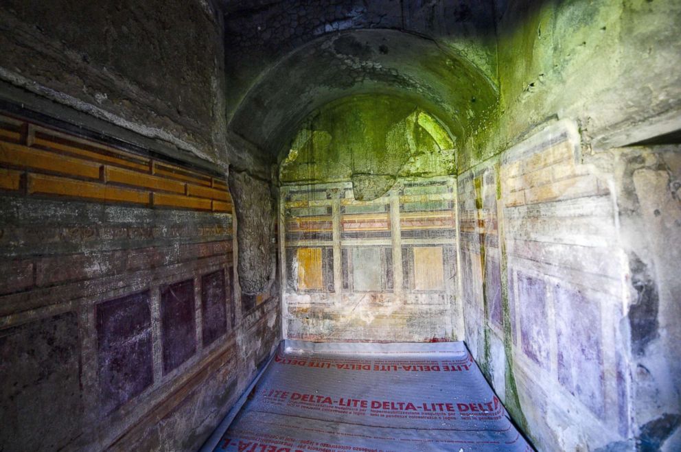 PHOTO: One of the rooms of the Domus Nozze d'Argento (room of the Silver Wedding) in Pompeii, Italy, May 17, 2018.