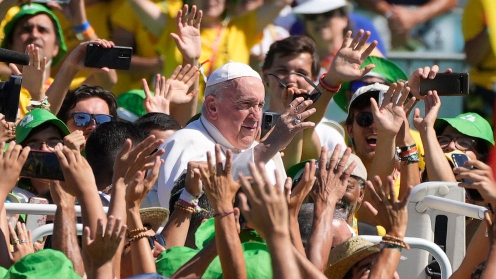 The pope attended the five-day World Youth Day celebration in Lisbon, Portugal, meeting with young people from around the world.