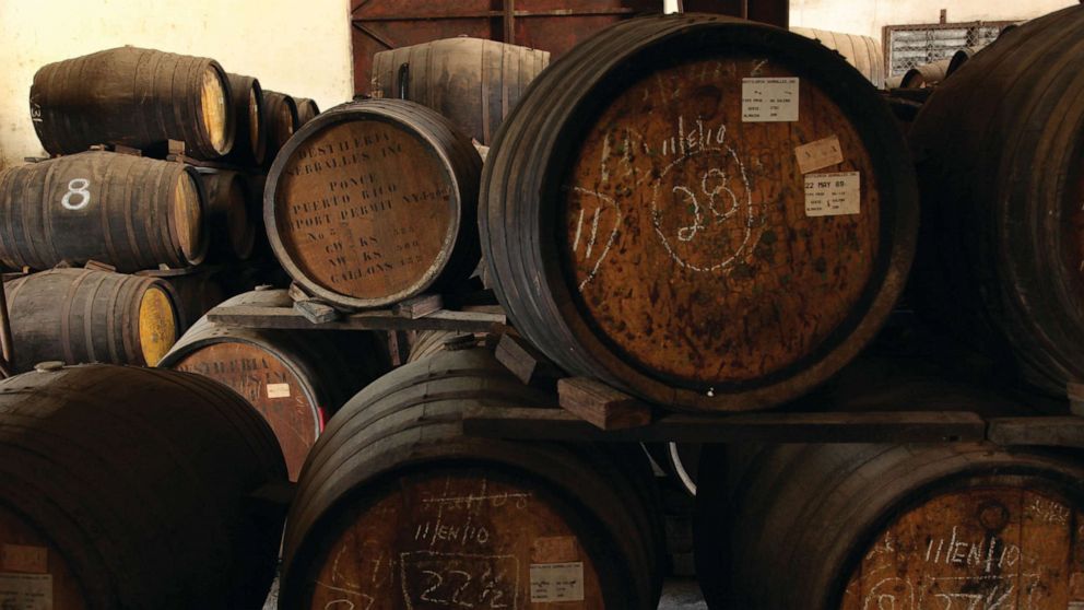 PHOTO: Rum barrels from Destilería Serrallés, Inc. at the distillery in Puerto Rico.