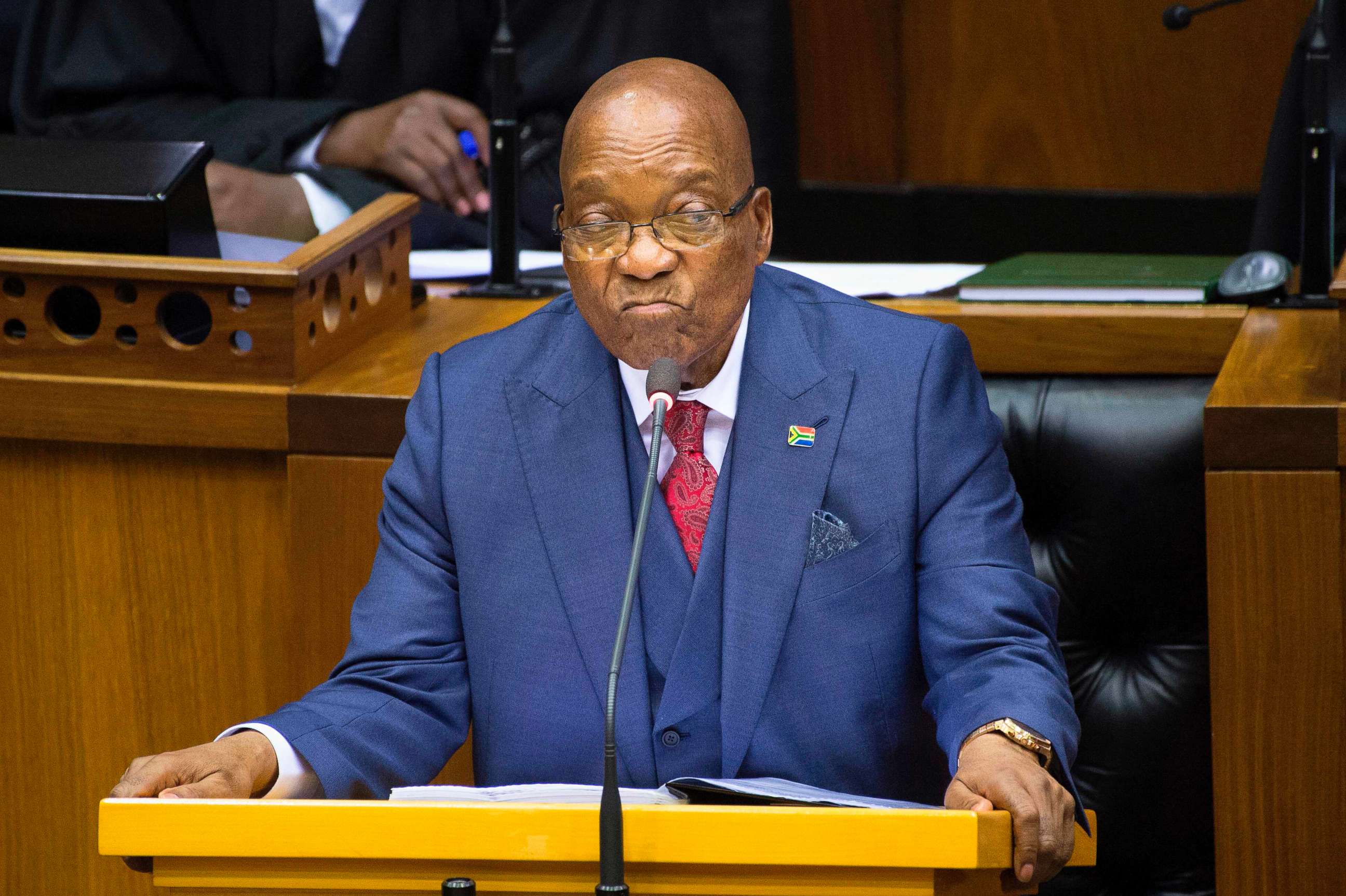 PHOTO: South African President Jacob Zuma answers questions during the last presidential answer session, Nov. 2, 2017 in the South African Parliament in Cape Town.