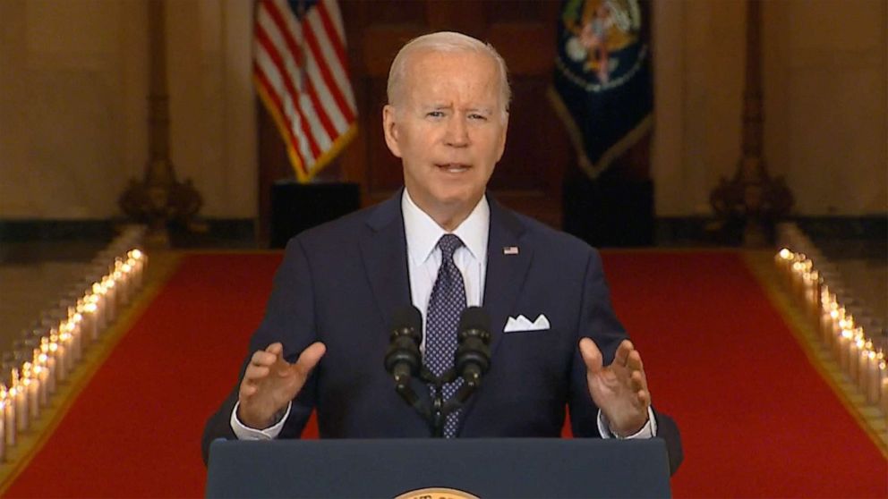 PHOTO: President Joe Biden delivers remarks from the White House in Washington, June 2, 2022.