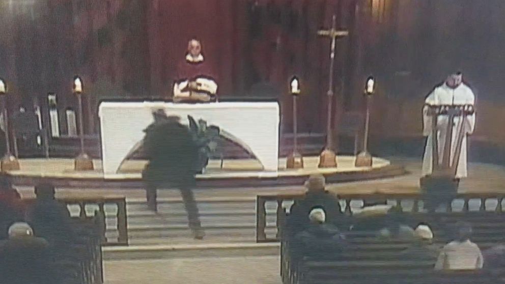 Priest stabbed during livestreamed church service before stunned parishioners