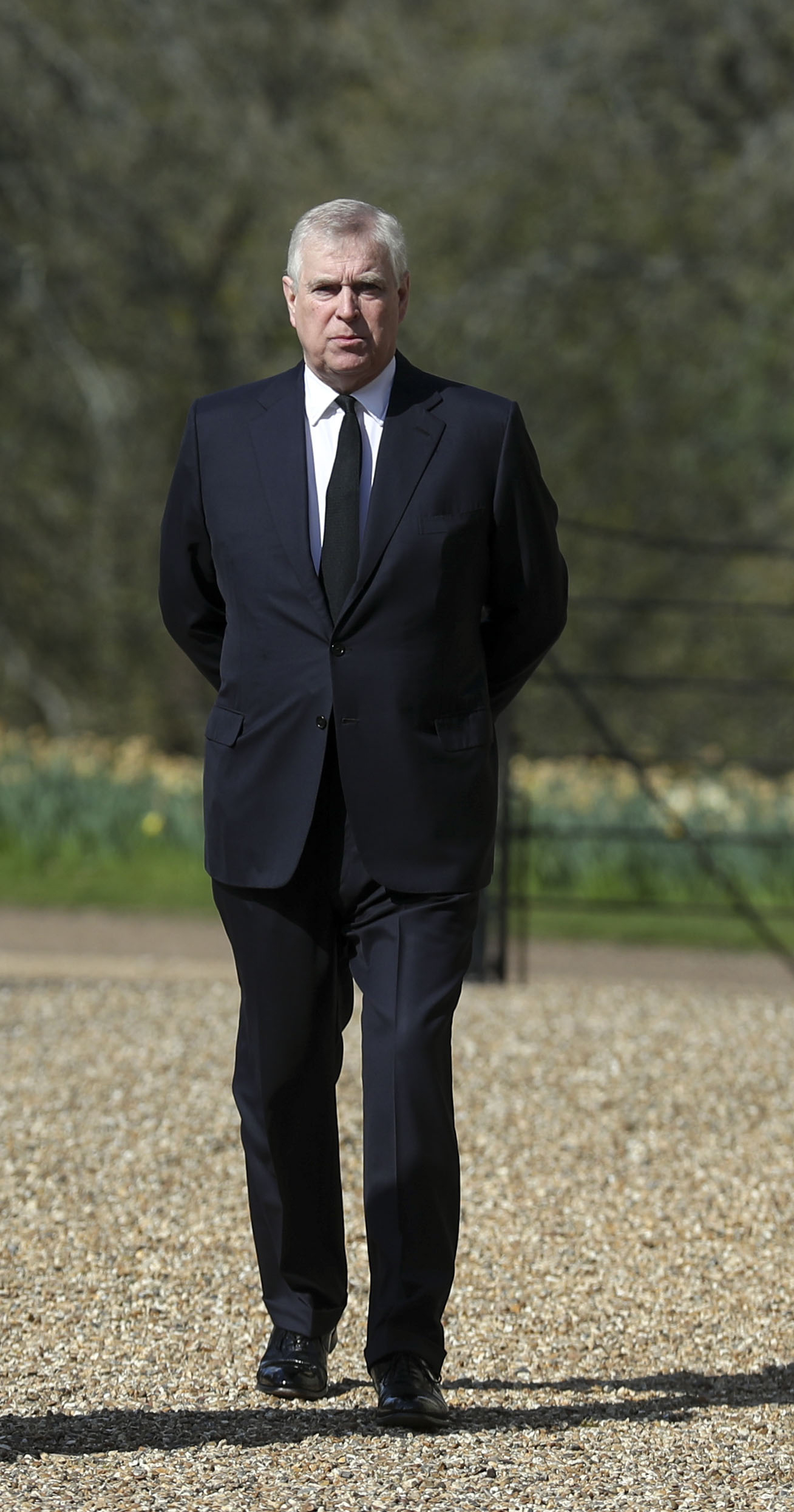 PHOTO: Prince Andrew, Duke of York on April 11, 2021 in Windsor, England.