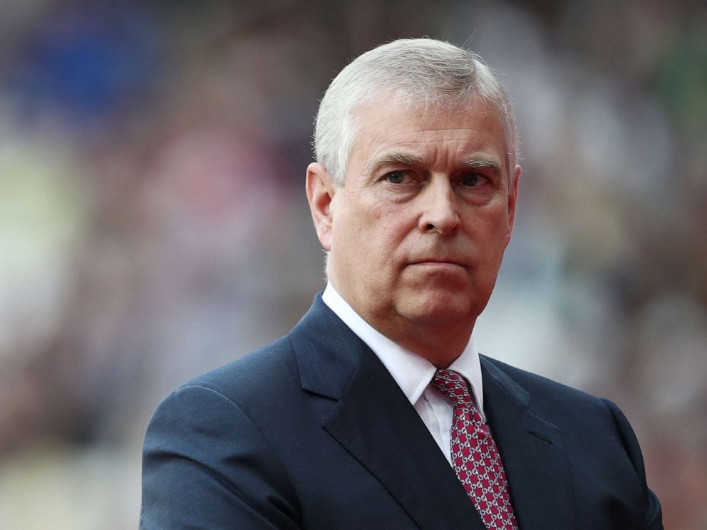 PHOTO: Prince Andrew, Duke of York, attend an athletic event at the London Stadium, Aug. 4, 2017 in London.