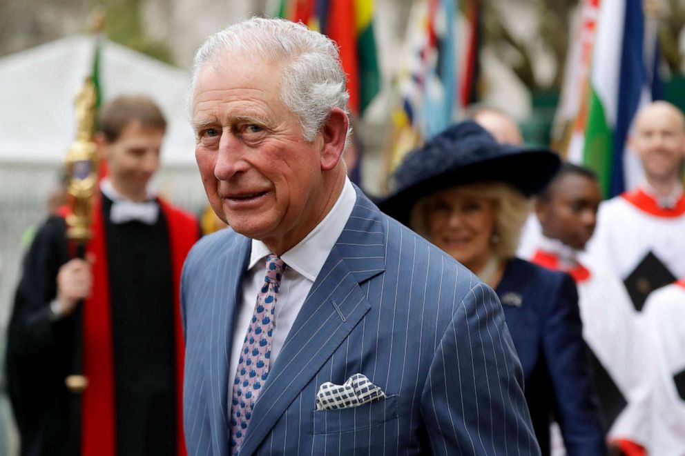 PHOTO: In this file photo taken on March 9, 2020, Charles, Prince of Wales, and his wife Camilla, the Duchess of Cornwall, leave after attending the annual Commonwealth Day service at Westminster Abbey in London, U.K.