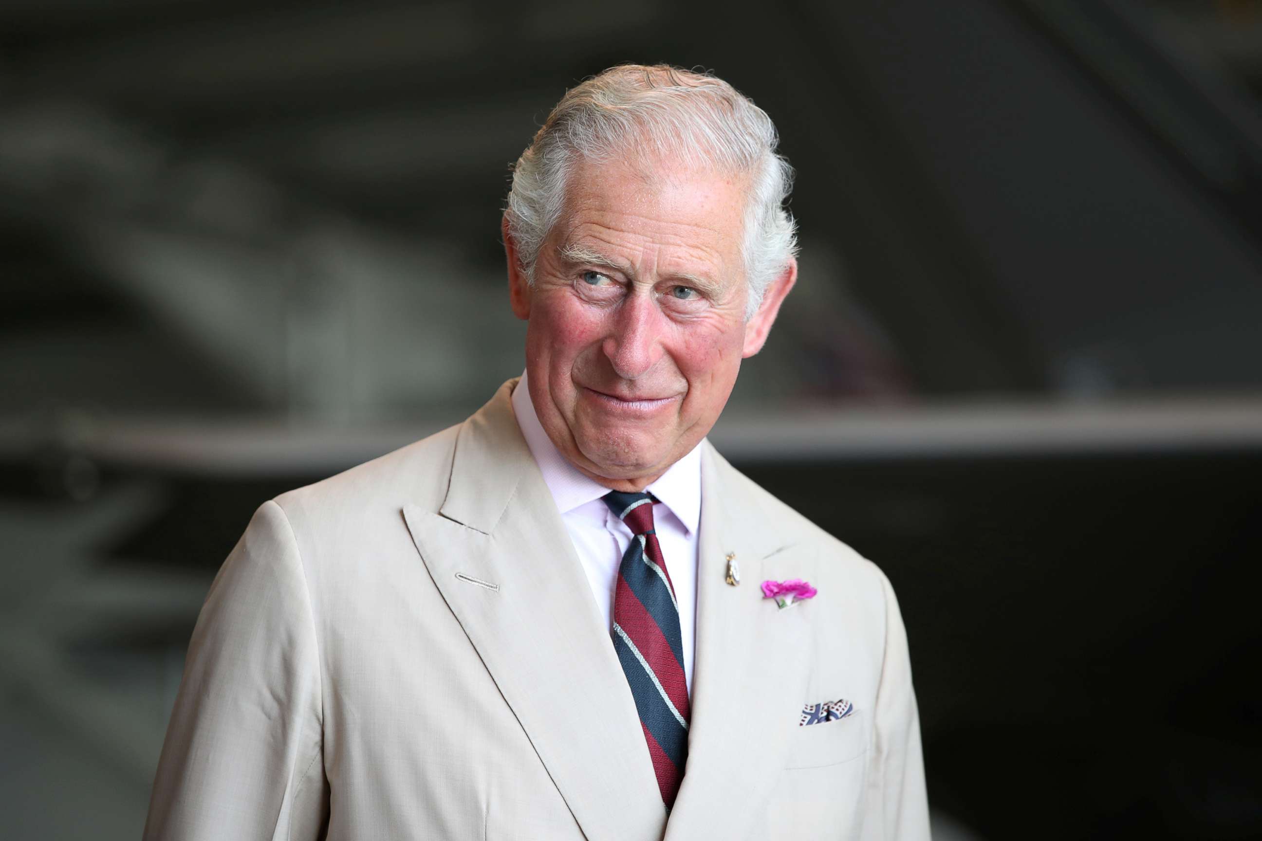 PHOTO: Britain's Prince Charles visits RAF base in Norfolk, England, July 27, 2018.