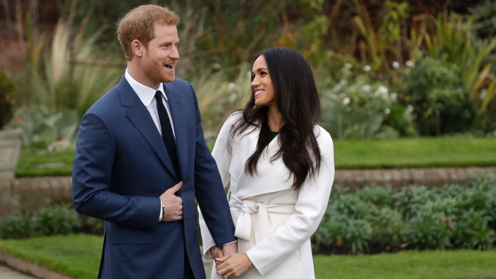 PHOTO: Prince Harry and Meghan Markle pose for photographers in the grounds of Kensington Palace in London, following the announcement of their engagement, Nov. 27, 2017.