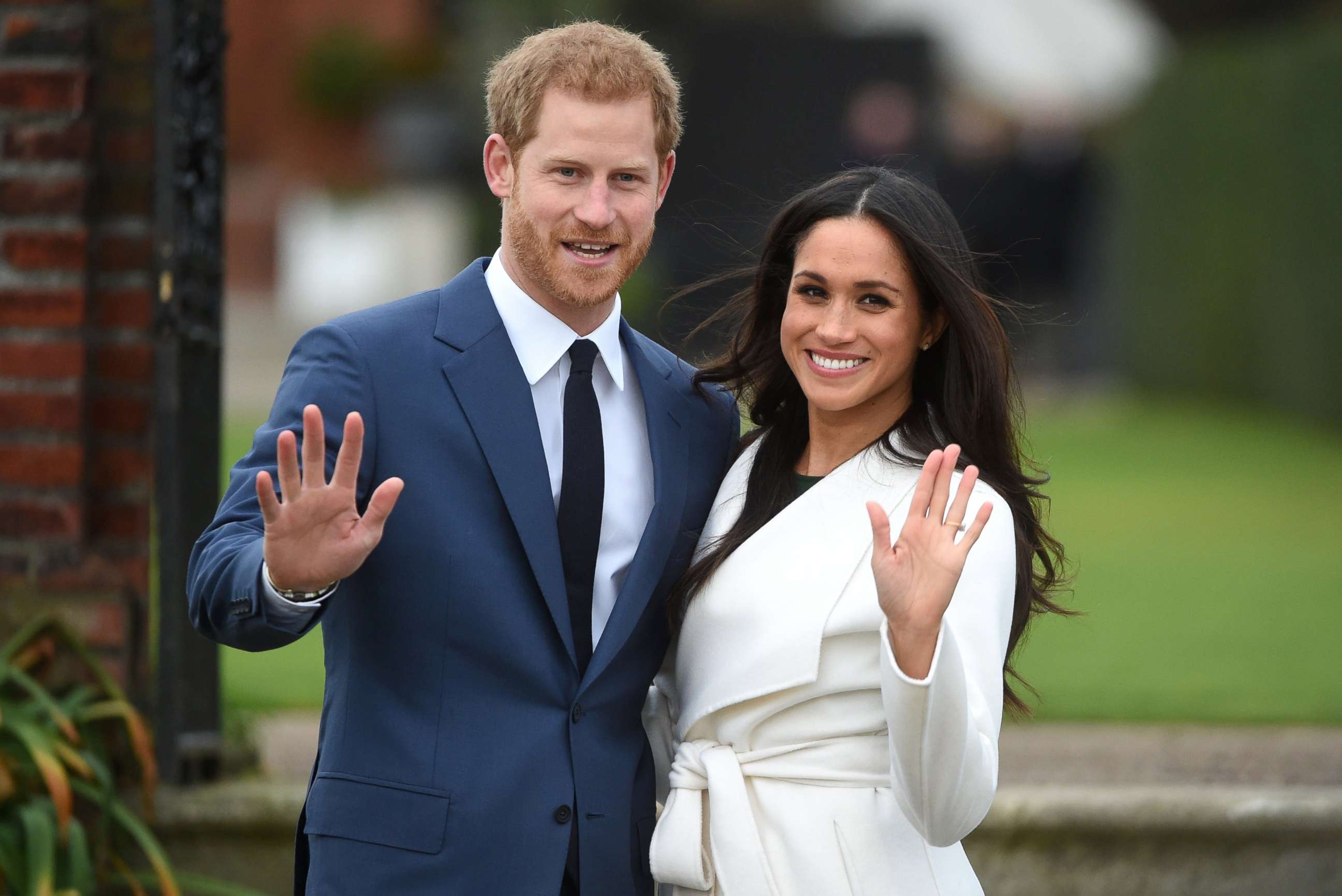 PHOTO: Britain's Prince Harry poses with his fiancee Meghan Markle during a photocall after announcing their engagement in the Sunken Garden at Kensington Palace in London, Nov. 27, 2017.