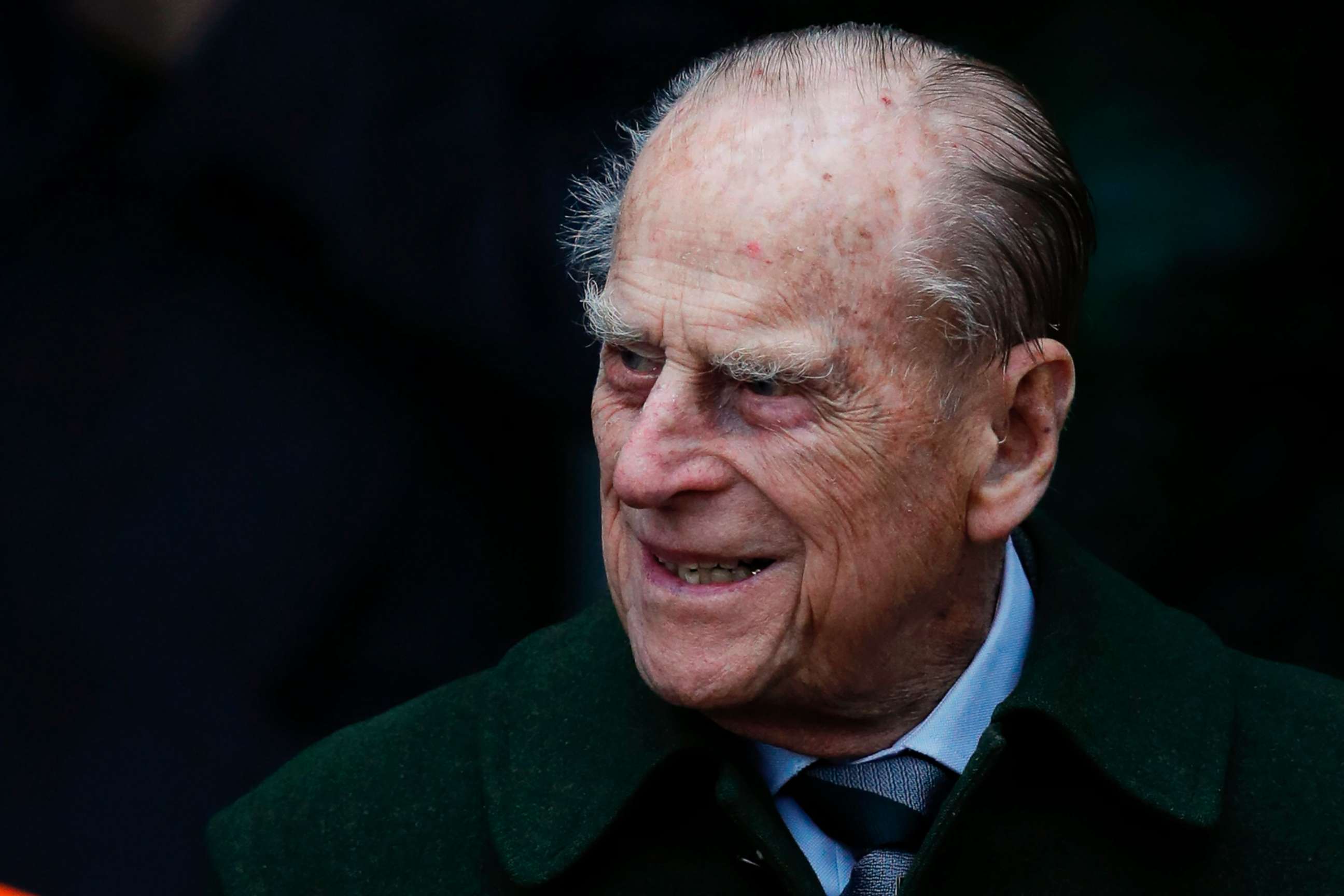 PHOTO: Britain's Prince Philip, Duke of Edinburgh leaves after attending Royal Family's traditional Christmas Day church service at St Mary Magdalene Church in Sandringham, England, Dec. 25, 2017.