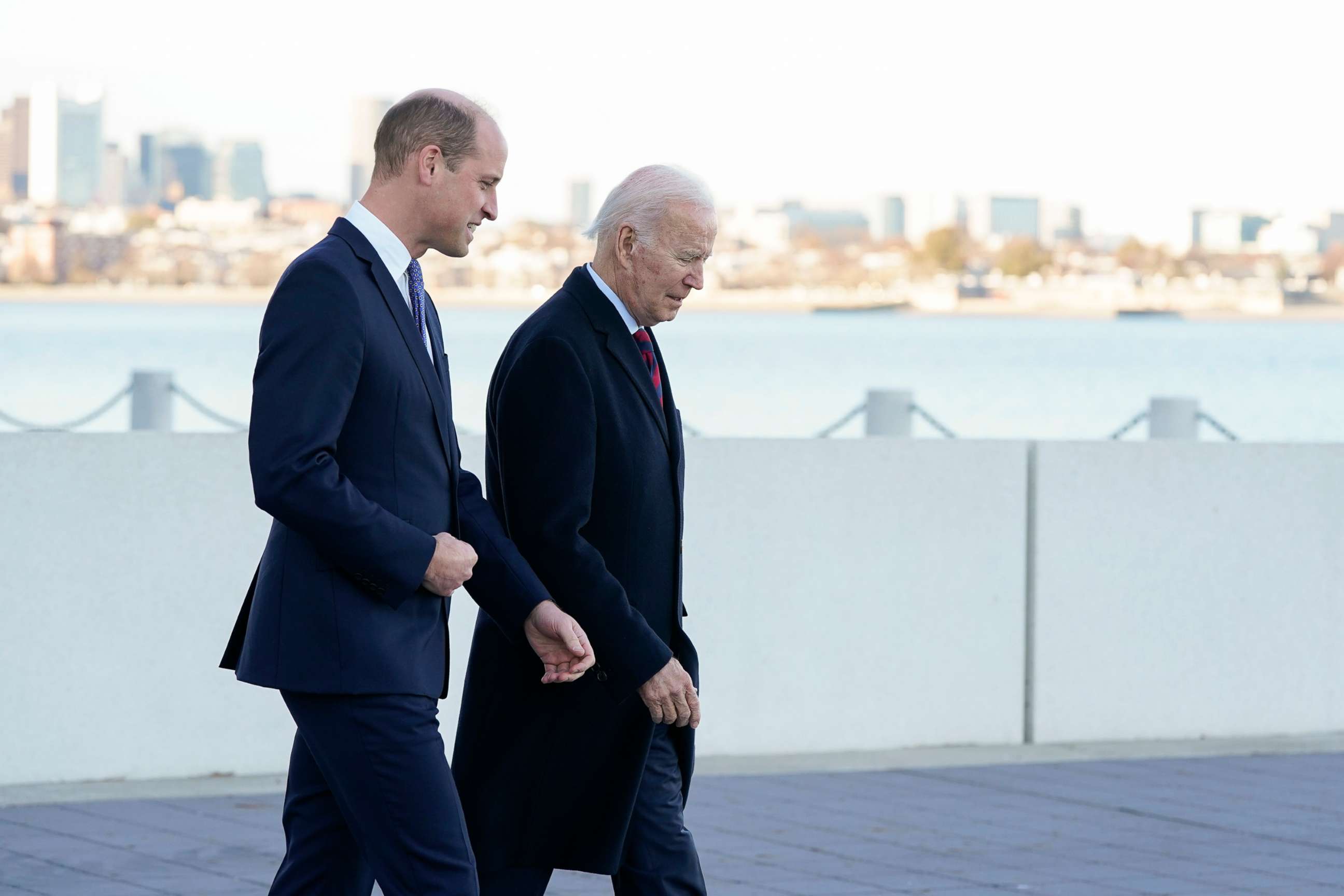 PHOTO: President Joe Biden meets with Britain's Prince William at the John F. Kennedy Presidential Library and Museum, Dec. 2, 2022, in Boston.