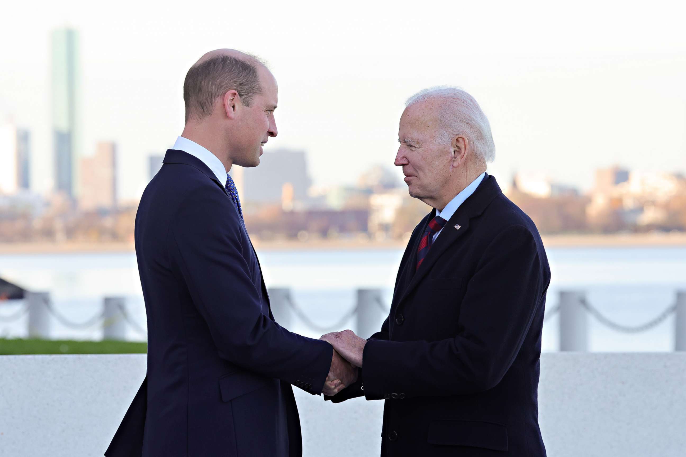 PHOTO: Prince William, Prince of Wales meets with President Joe Biden at the John F. Kennedy Presidential Library and Museum on Dec. 02, 2022 in Boston.