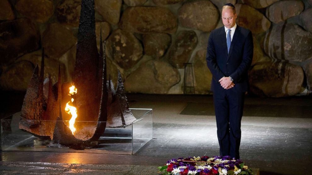 VIDEO: Prince William started his three-day tour of the Holy Land with a visit to Yad Vashem, Israel's official memorial to the victims of the Holocaust.