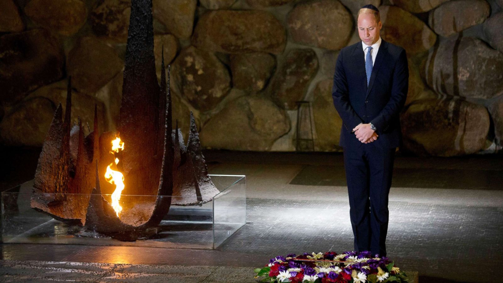 PHOTO: Britain's Prince William attends a ceremony at the Hall of Remembrance at the Yad Vashem Holocaust memorial in Jerusalem, June 26, 2018.