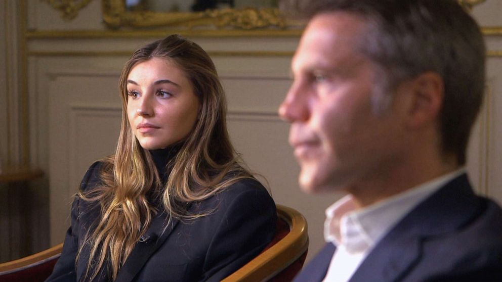 PHOTO: Vittoria di Savoia, talks to ABC News about being the first female heir to the Italian crown in 1,000 years, alongside her father, Emanuele Filiberto, prince of Venice, in Paris.
