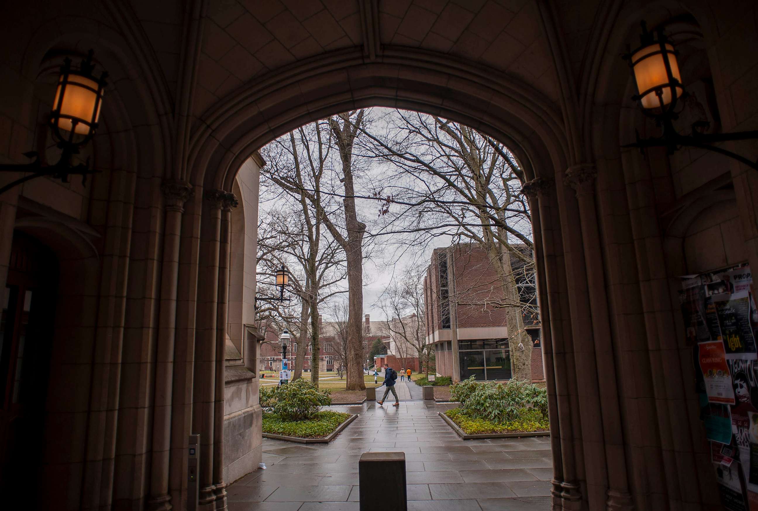 PHOTO: FILE - A man walks on campus at Princeton University, Feb. 4, 2020 in Princeton, New Jersey.