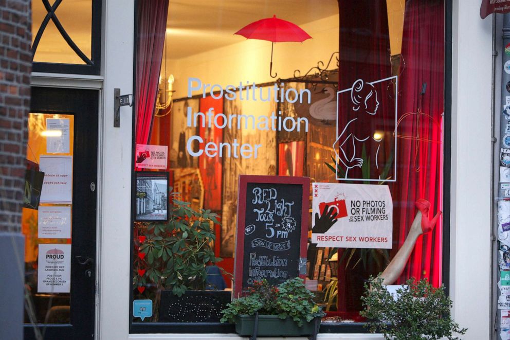 PHOTO: The Prostitution Information Center in Amsterdam's at the Red Light District is closed amid the Coronavirus pandemic, on Nov. 5, 2020, in the Netherlands.