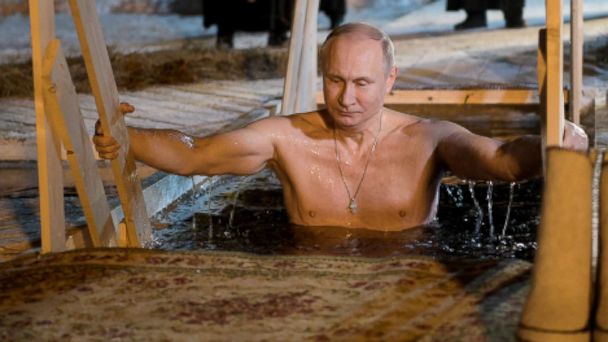 Shirtless Vladimir Putin Takes Dip In Icy Russian Lake For The Epiphany