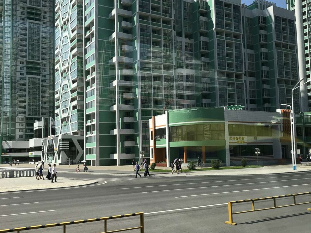 The streets in Pyongyang were almost completely empty.