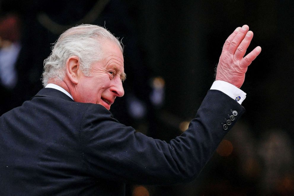 PHOTO: Britain's Prince Charles arrives for the National Service of Thanksgiving held at St Paul's Cathedral during the Queen's Platinum Jubilee celebrations in London,  June 3, 2022. 