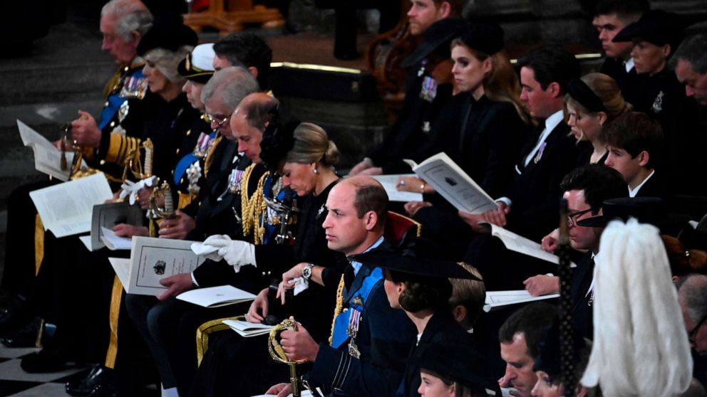 PHOTO: The funeral of Queen Elizabeth II in Westminster Abbey in central London, Sept. 19, 2022.