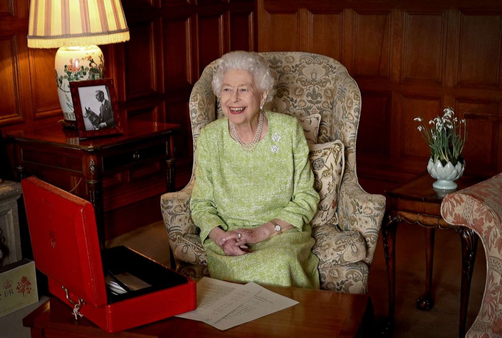 PHOTO: Britain's Queen Elizabeth is photographed at Sandringham House to mark the start of her Platinum Jubilee Year in Sandringham, Norfolk, Britain Feb. 2, 2022.