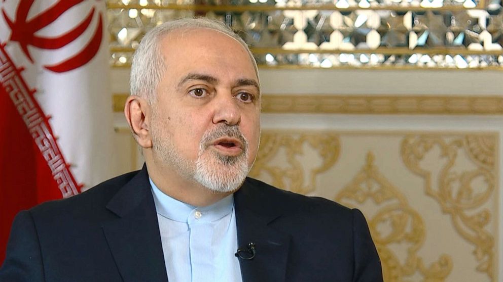 PHOTO: Iranian Foreign Prime Minister Javad Zarif sits down for an interview with ABC News' Martha Raddatz, June 2, 2019.