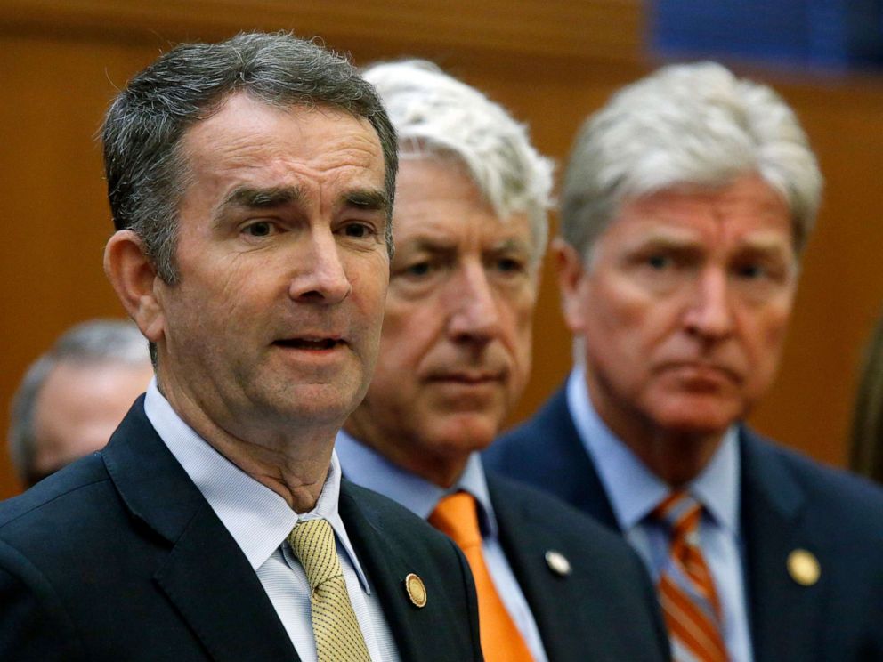 PHOTO: Virginia Governor Ralph Northam speaks at a press conference on gun violence. Attorney General Mark Herring, June 4, 2019.