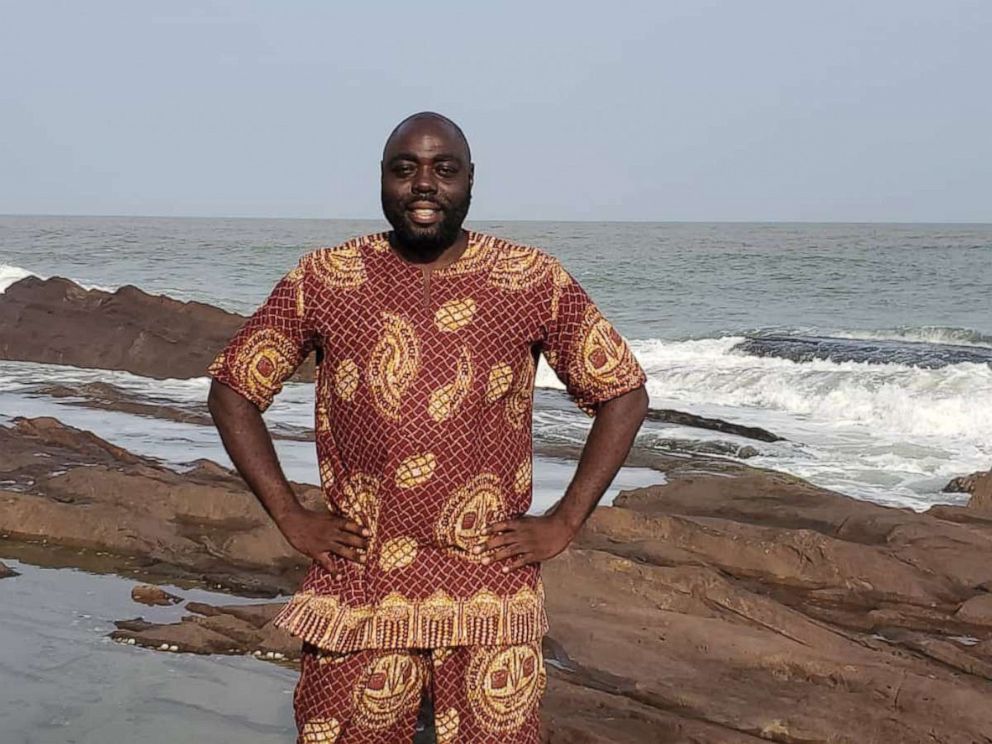 PHOTO: Rashad McCrorey poses for a photo along the coast of Elmina, Ghana, in June 2020.