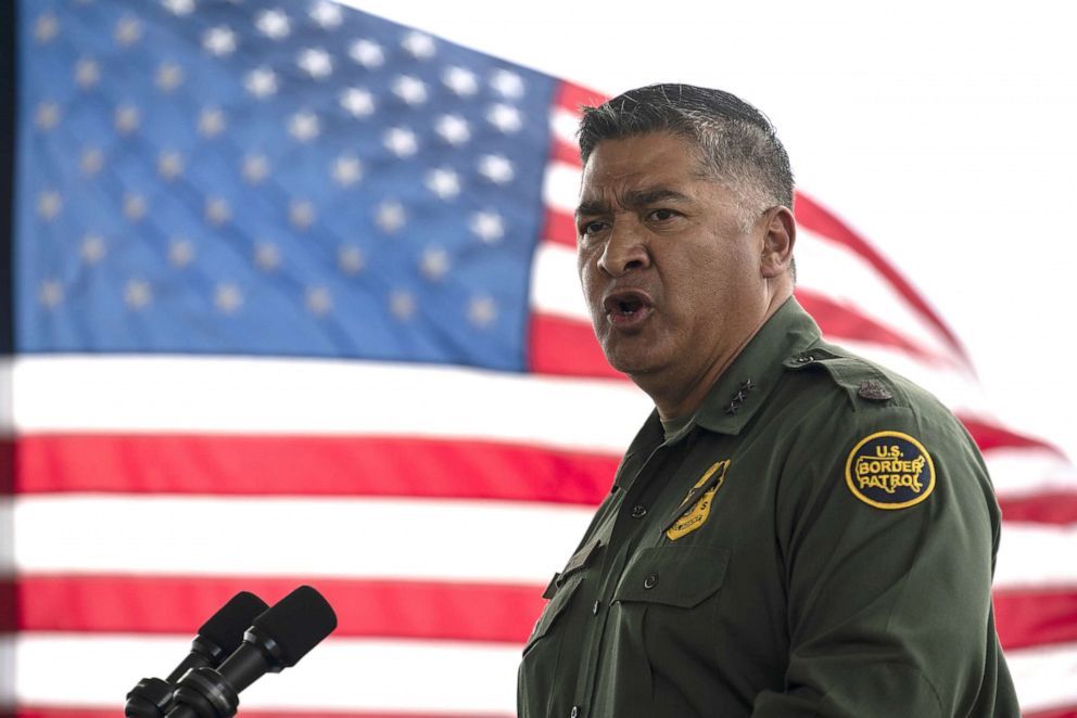 PHOTO: Raul Ortiz, deputy chief of U.S. Border Patrol, speaks during a new conference in Brownsville, Texas, Aug. 12, 2021.