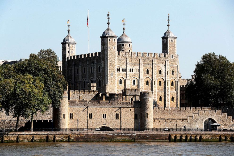 The Tower of London is pictured as seen from Potters Field in London, Sep. 14, 2020.