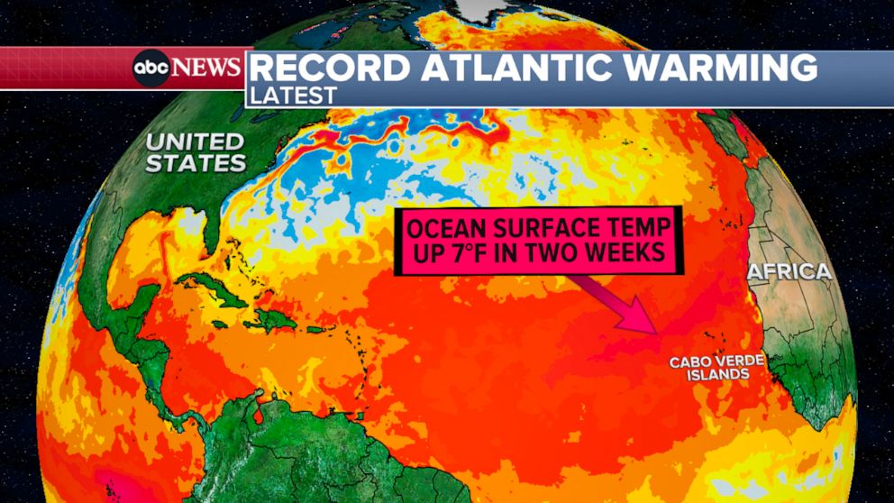 PHOTO: Record map of Atlantic warming