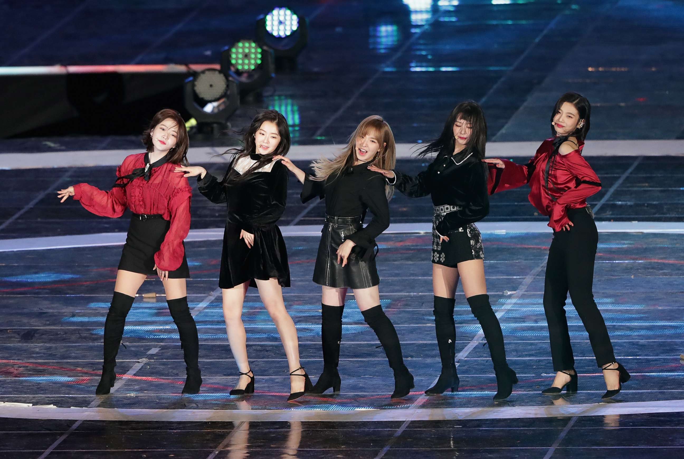 PHOTO: Members of girl group Red Velvet perform on stage during the G-100 Dream Concert, Nov. 4, 2017, in Pyeongchang-gun, South Korea.